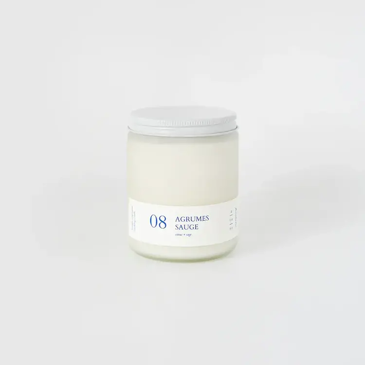 Flambette Bougie crépitante - Agrumes + Sauge - 8oz