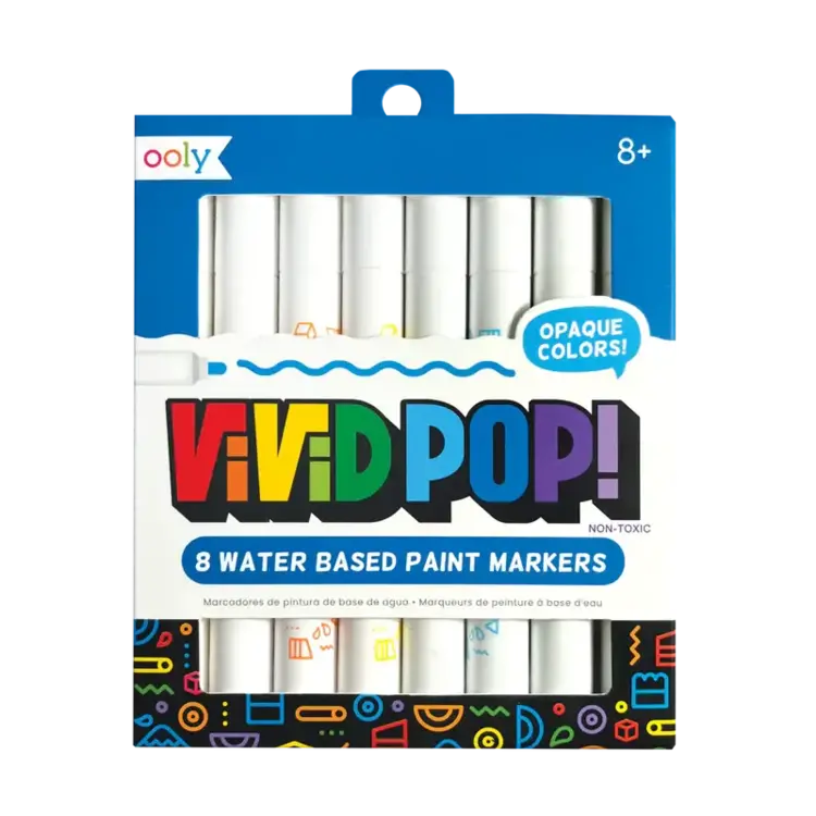 Ooly Vivid Pop - Marqueurs à base d'eau - 8 couleurs