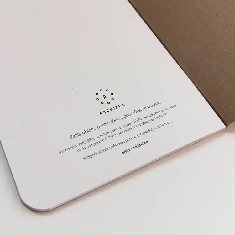 Atelier Archipel Carnet quadrillé - Blanc + Rose fluo - Lignées