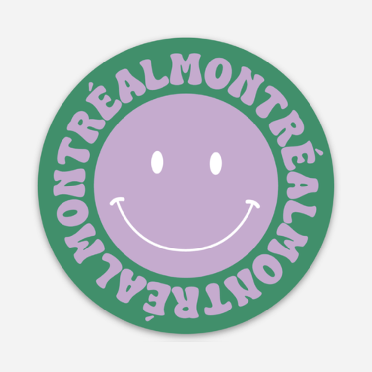 Boucle et Papier Autocollant - Happy Montréal - Lila + Vert