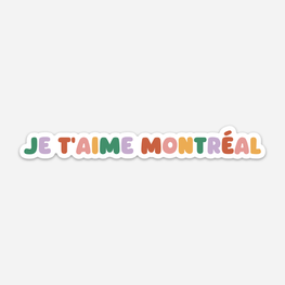Boucle et Papier Autocollant - Je t'aime Montréal