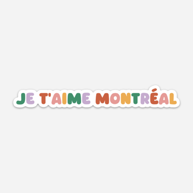 Boucle et Papier Autocollant - Je t'aime Montréal