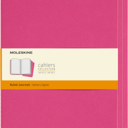 Moleskine Cahier Journal (X3) - Rose - Ligné - X-Large