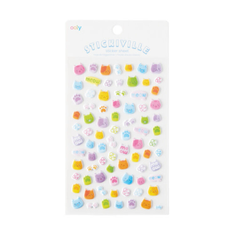Ooly Autocollants - Chats colorés