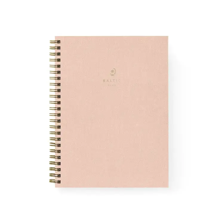 Baltic Club Cahier à spirale en tissu - Eau de rose