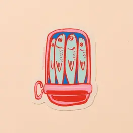 And Here We Are Autocollant en vinyle - Sardines