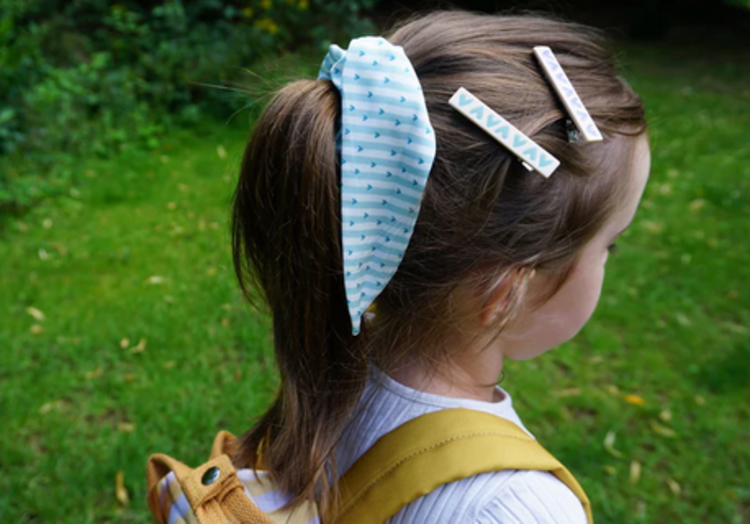 The Cotton Cloud Barrettes à cheveux (2)  - Maxi Stripes Lila