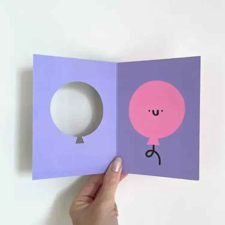 Rumble Cards Carte de souhaits - Perforée - Ballon