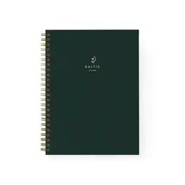 Baltic Club Cahier à spirale en tissu - Vert phtalo