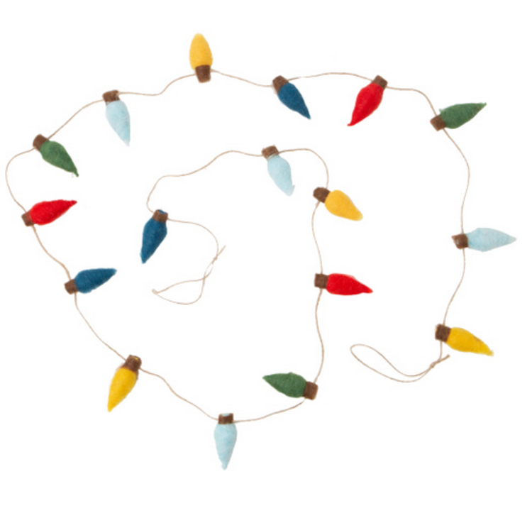 Silver Tree Guirlande de lumières multicolores en feutre - 6 pi 12