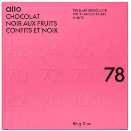 Allo Simonne Tablette - Chocolat noir Mendiant 78%