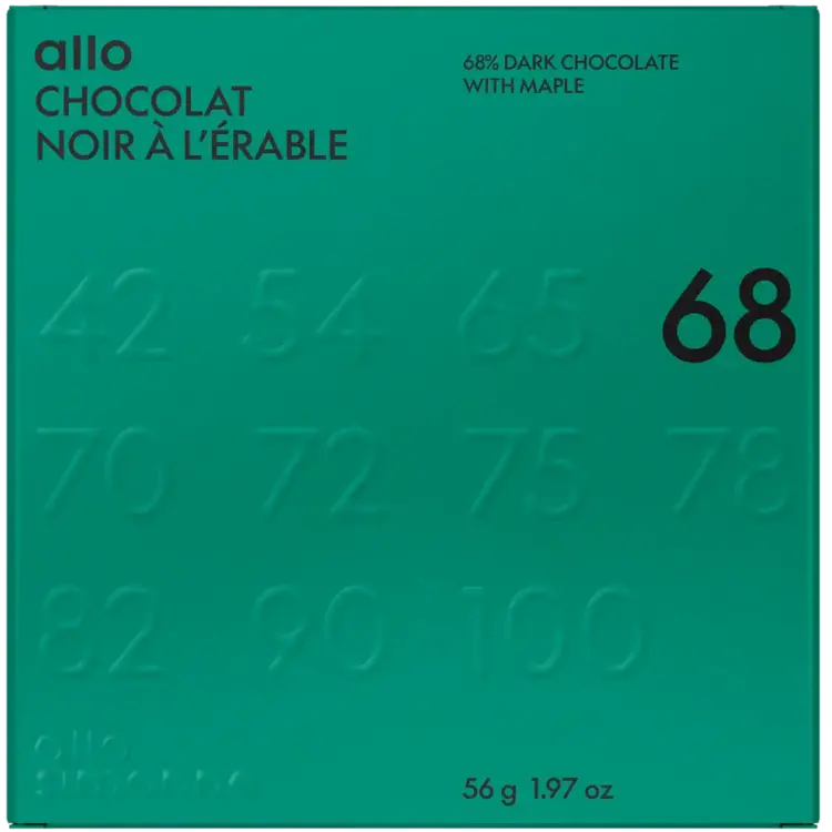 Allo Simonne Tablette - Chocolat noir à l'érable 68%