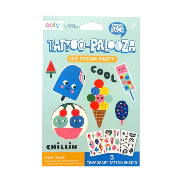 Ooly Ensemble de tatouages ​​temporaires - Glaces