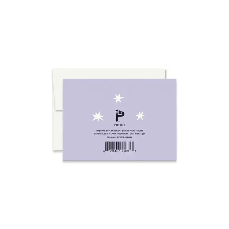 Paperole Mini carte de souhaits - Petit train