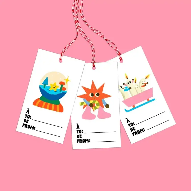 Paperole Étiquettes cadeaux - Festivités