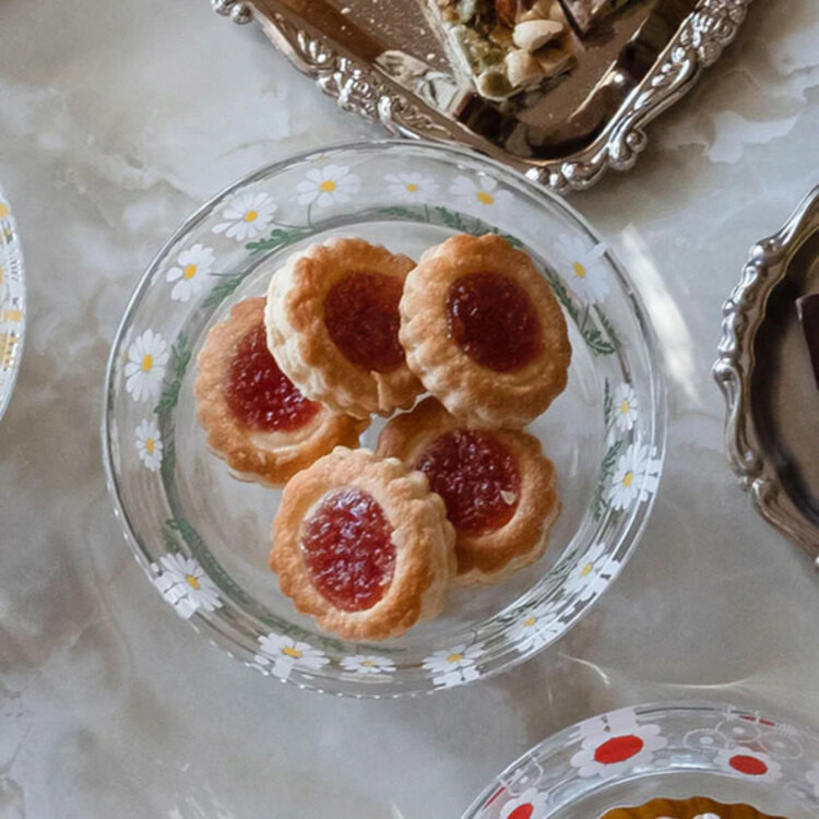 Aderia Bol de service avec pied - Marguerites