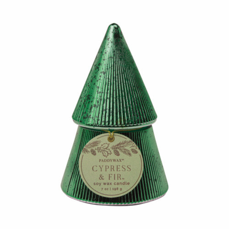 Paddywax Bougie 7 oz - Arbre empilé - Cyprès & Fir