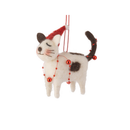 Silver Tree Ornement - Chat - Guirlande