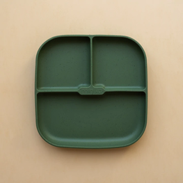 Minika Assiette de silicone avec succion - Feuille