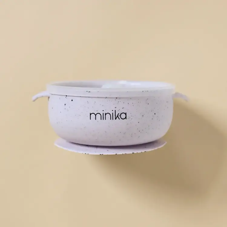 Minika Bol en silicone avec couvercle - Lavande