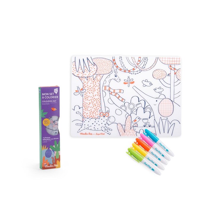 Moulin Roty Napperon à colorier en silicone