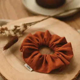 Soha & Co. Chouchou - Lin - Orange brûlé