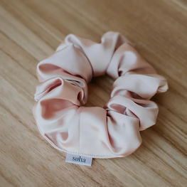 Soha & Co. Chouchou - Satin - Rose pâle