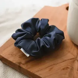 Soha & Co. Chouchou - Satin - Bleu nuit