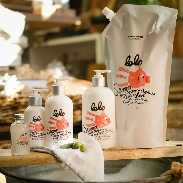 Lolo Savon délicat corps et cheveux Recharge 1.5L