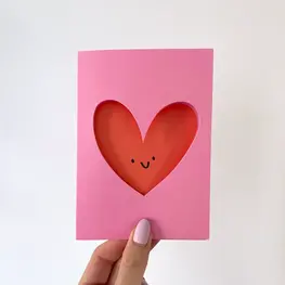Rumble Cards Carte de souhaits - Perforée - Happy Heart