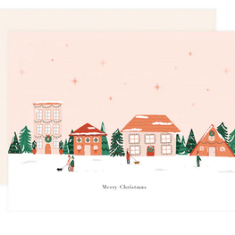 Paige &Willow Carte de souhaits - Village de Noël - Merry Christmas