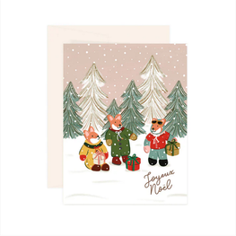 Paige &Willow Carte de souhaits - Fox Christmas