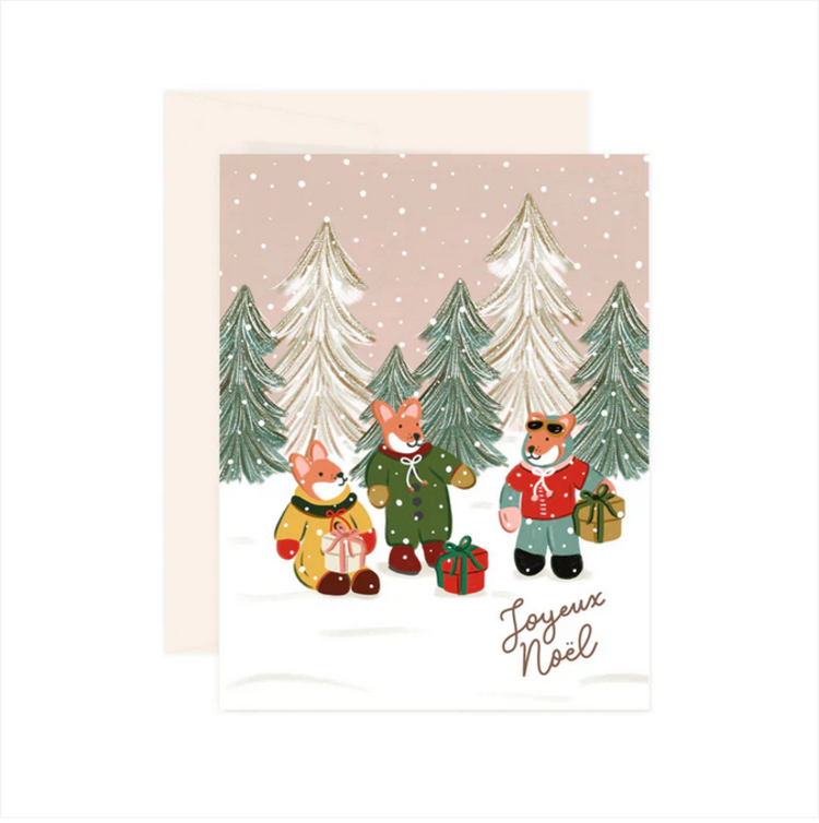Paige &Willow Carte de souhaits - Fox Christmas