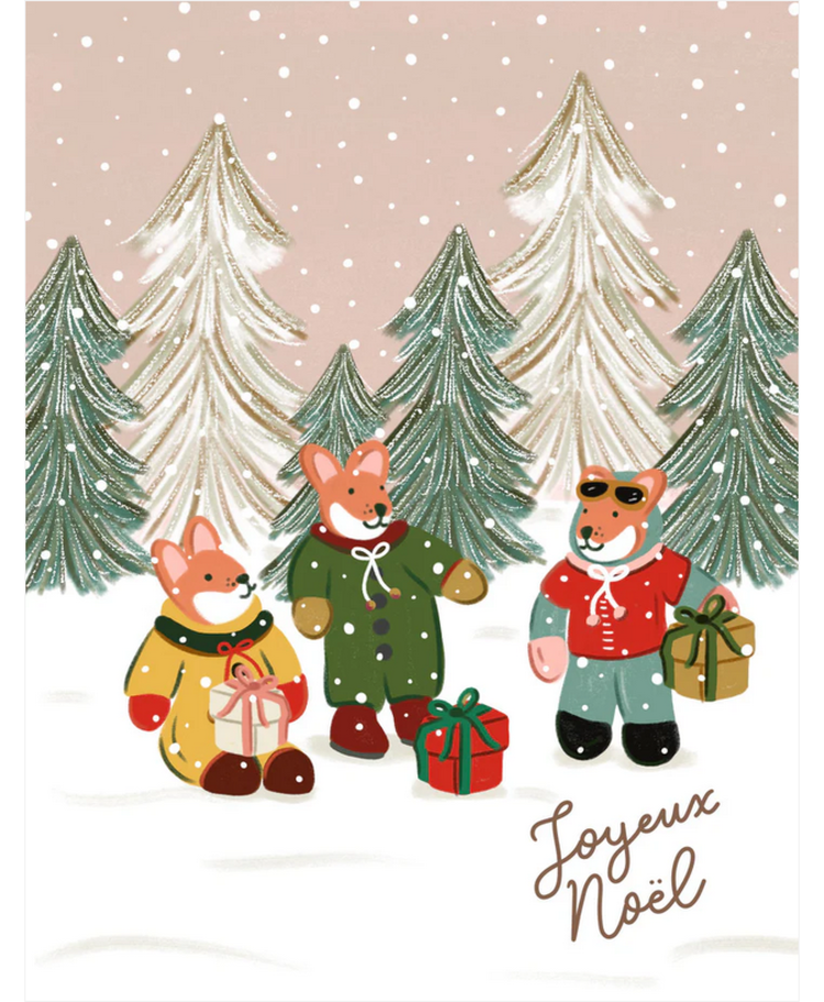 Paige &Willow Carte de souhaits - Fox Christmas