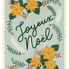 Paige &Willow Carte de souhaits - Joyeux Noël floral