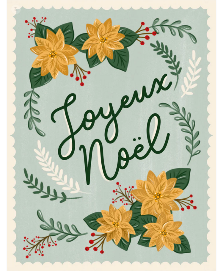 Paige &Willow Carte de souhaits - Joyeux Noël floral