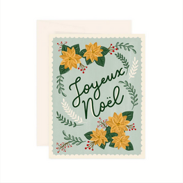 Paige &Willow Carte de souhaits - Joyeux Noël floral