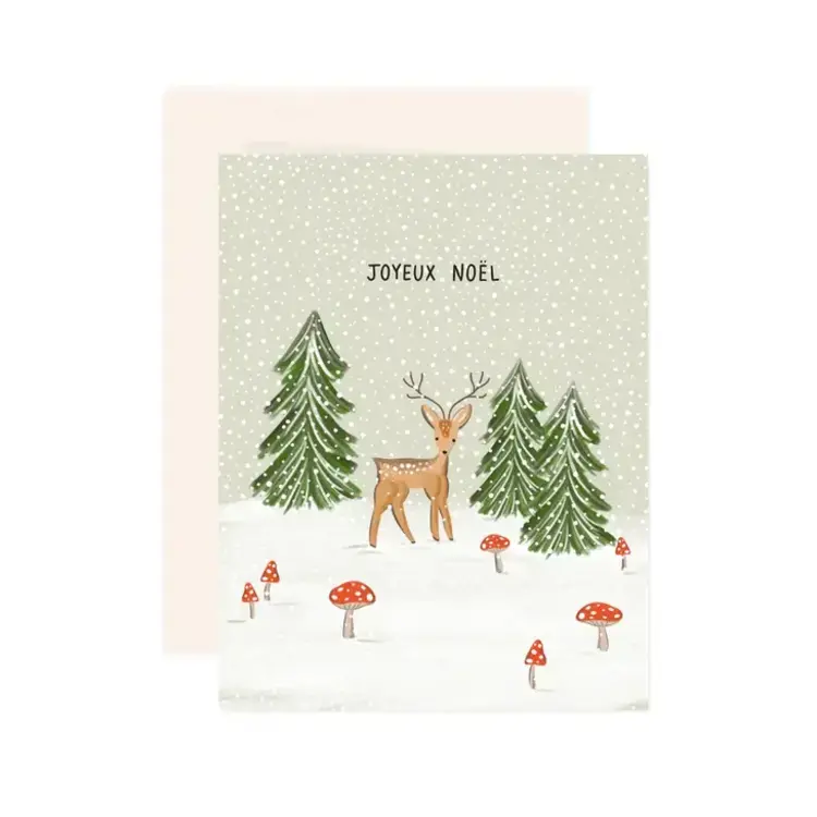 Paige &Willow Carte de souhaits - Joyeux Noël - Cerf