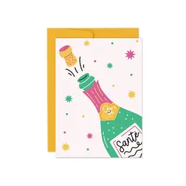 Club Pastel Carte de souhaits - Champagne et confettis