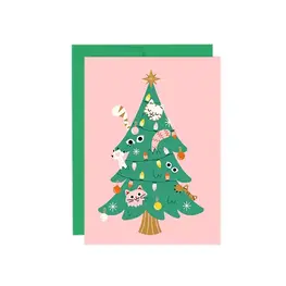 Club Pastel Carte de souhaits - Chat-pin