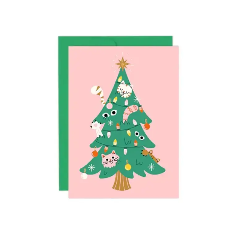 Club Pastel Carte de souhaits - Chat-pin