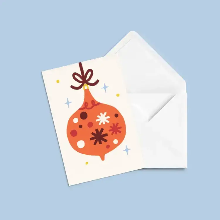 Anne-Julie Dudemaine Carte de souhaits - Boule de Noël