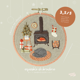 Brodé Serré Kit de broderie D.I.Y. - Charlie au chalet