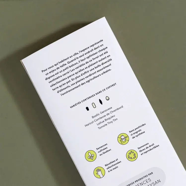 Le nutritionniste urbain Coffret de semences -  Le potager de balcon