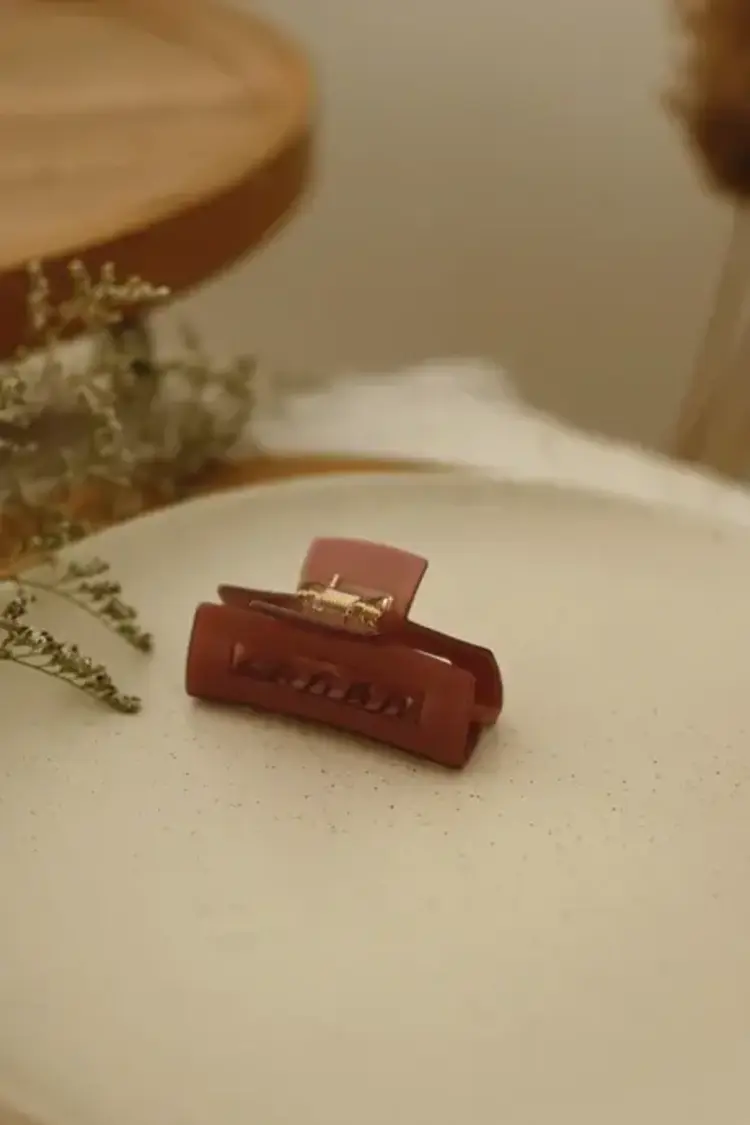 Soha & Co. Demi-pince à cheveux - Aubergine