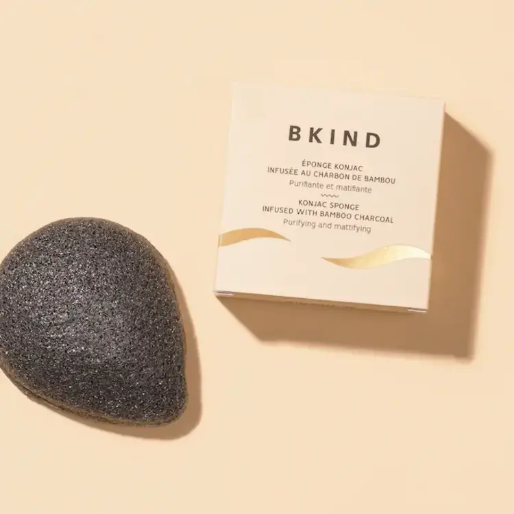 BKIND Éponge de konjac - Charbon de bambou