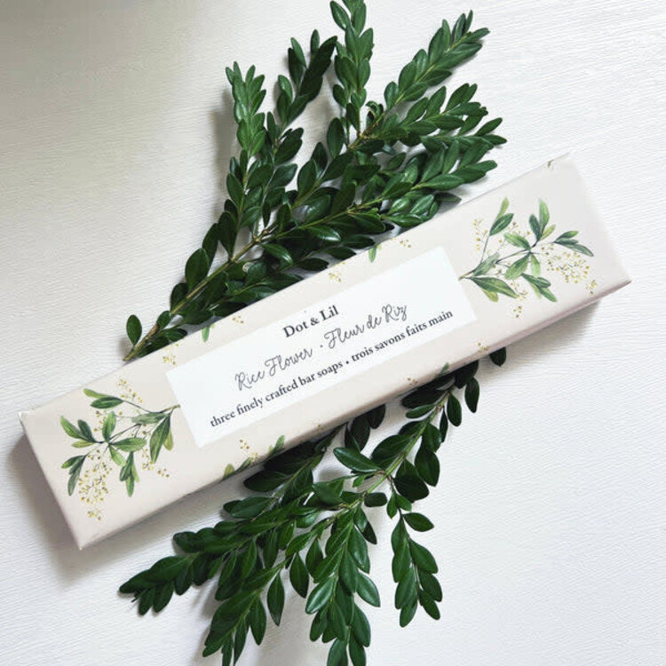 Dot & Lil Coffret cadeau - Trio de savons - Fleur de riz