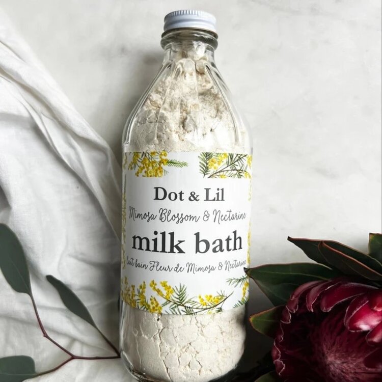 Dot & Lil Lait de bain -  Fleur de mimosa & nectarine