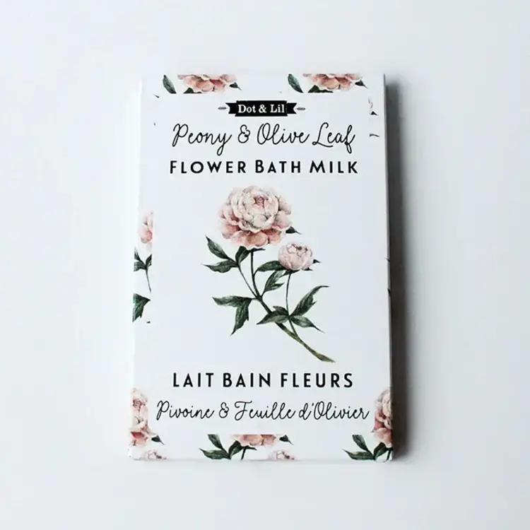 Dot & Lil Sachet de lait de bain -  Pivoine & feuille d'olivier