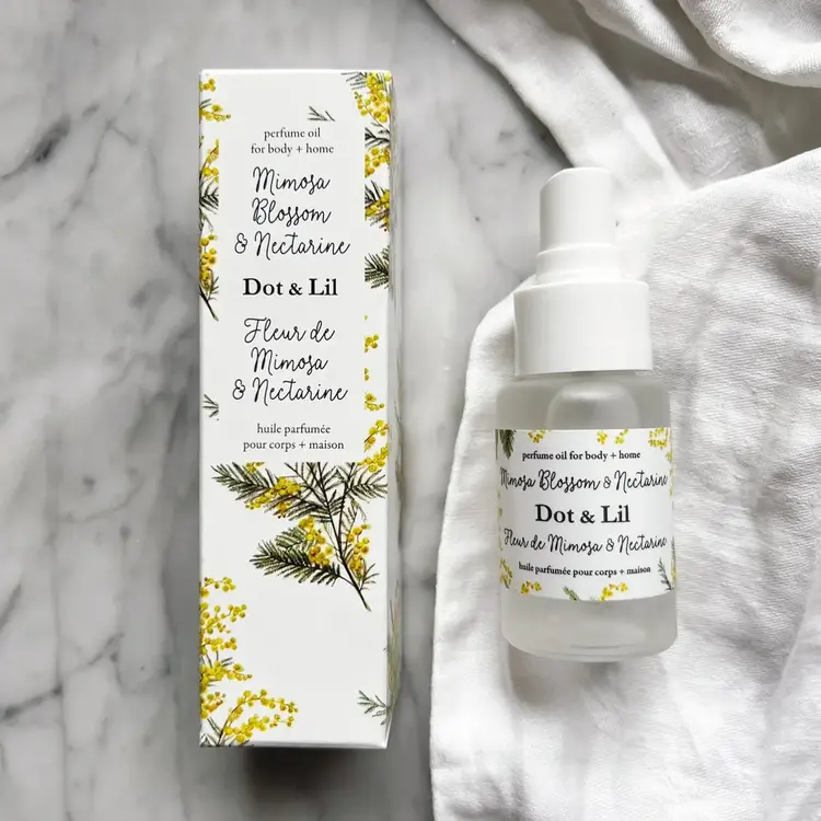 Dot & Lil Huile parfumée - Fleur de mimosa & nectarine
